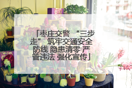 枣庄交警 “三步走” 筑牢交通安全防线 隐患清零 严管违法 强化宣传