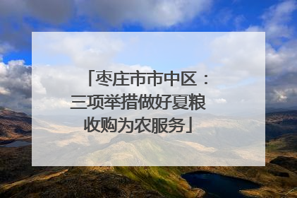 枣庄市市中区：三项举措做好夏粮收购为农服务