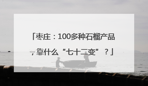 枣庄：100多种石榴产品，靠什么“七十二变”？