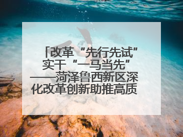 改革“先行先试” 实干“一马当先”——菏泽鲁西新区深化改革创新助推高质量发展纪实