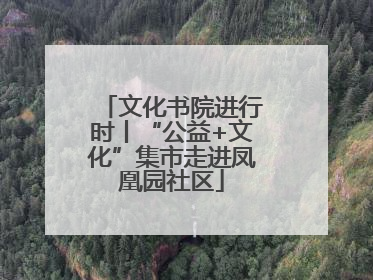 文化书院进行时丨“公益+文化”集市走进凤凰园社区