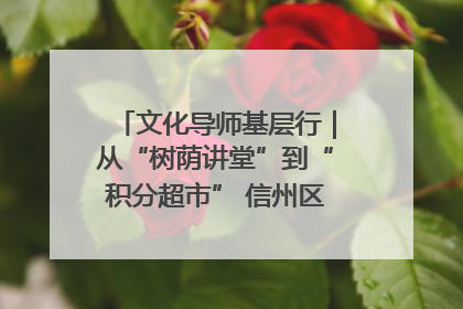 文化导师基层行｜从“树荫讲堂”到“积分超市” 信州区基层治理有实招