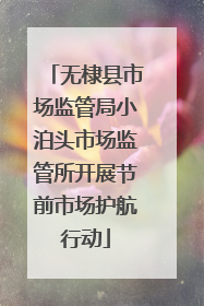 无棣县市场监管局小泊头市场监管所开展节前市场护航行动