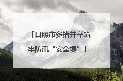 日照市多措并举筑牢防汛“安全堤”