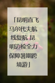 昆明直飞马尔代夫航线复航 昆明边检全力保障暑期跨境游