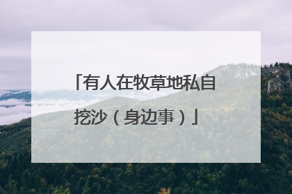 有人在牧草地私自挖沙（身边事）