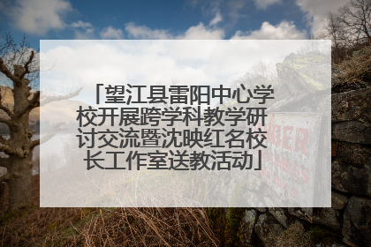 望江县雷阳中心学校开展跨学科教学研讨交流暨沈映红名校长工作室送教活动