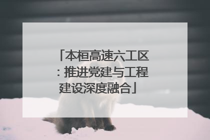 本桓高速六工区：推进党建与工程建设深度融合