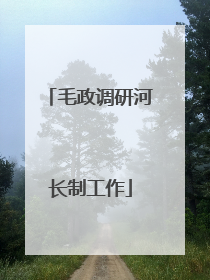 毛政调研河长制工作