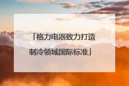 格力电器致力打造制冷领域国际标准