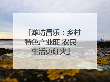潍坊昌乐：乡村特色产业旺 农民生活更红火