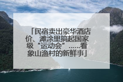 民宿卖出豪华酒店价、滩涂里搞起国家级“运动会”……看象山渔村的新鲜事
