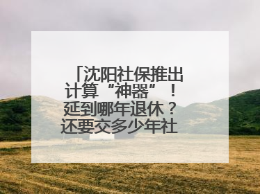 沈阳社保推出计算“神器”！延到哪年退休？还要交多少年社保？速查→
