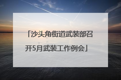 沙头角街道武装部召开5月武装工作例会