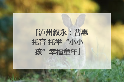 泸州叙永：普惠托育 托举“小小孩”幸福童年