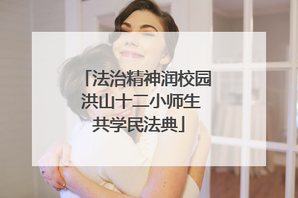 法治精神润校园 洪山十二小师生共学民法典