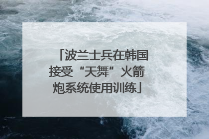 波兰士兵在韩国接受“天舞”火箭炮系统使用训练