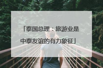 泰国总理：旅游业是中泰友谊的有力象征