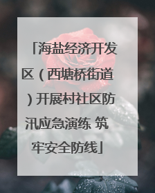 海盐经济开发区（西塘桥街道）开展村社区防汛应急演练 筑牢安全防线