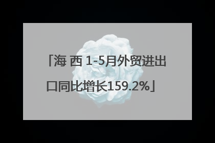 海 西 1-5月外贸进出口同比增长159.2%