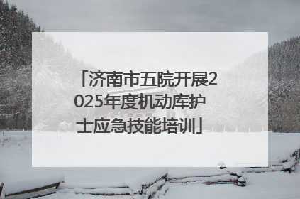济南市五院开展2025年度机动库护士应急技能培训