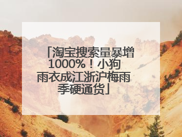 淘宝搜索量暴增1000%！小狗雨衣成江浙沪梅雨季硬通货
