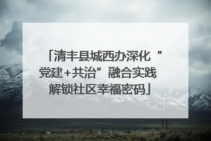 清丰县城西办深化“党建+共治”融合实践 解锁社区幸福密码