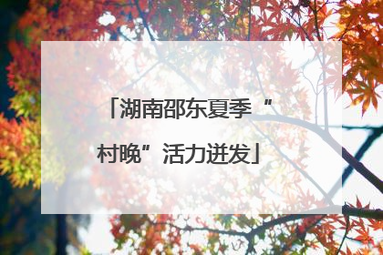 湖南邵东夏季“村晚”活力迸发