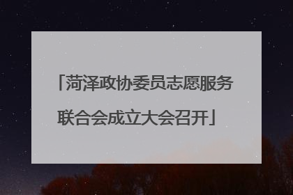 菏泽政协委员志愿服务联合会成立大会召开