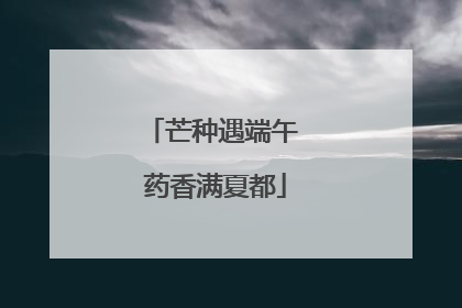 芒种遇端午 药香满夏都