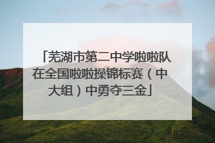 芜湖市第二中学啦啦队在全国啦啦操锦标赛（中大组）中勇夺三金