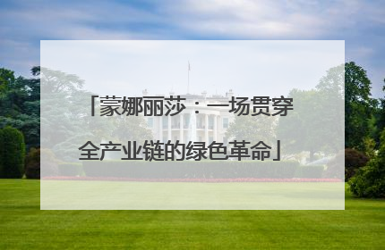 蒙娜丽莎：一场贯穿全产业链的绿色革命