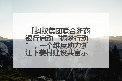 蚂蚁集团联合浙商银行启动“栀梦行动”，三个维度助力浙江下姜村建设共富示范区示范点