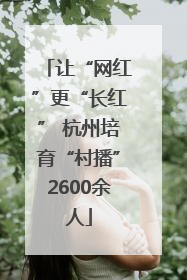 让“网红”更“长红” 杭州培育“村播”2600余人