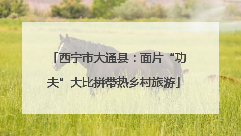 西宁市大通县：面片“功夫”大比拼带热乡村旅游