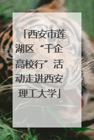 西安市莲湖区“千企高校行”活动走进西安理工大学