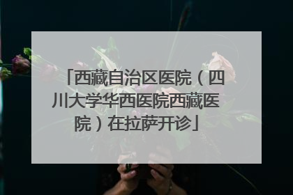 西藏自治区医院（四川大学华西医院西藏医院）在拉萨开诊