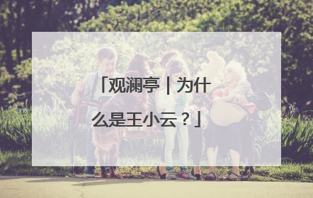 观澜亭｜为什么是王小云？