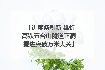 进度条刷新 雄忻高铁五台山隧道正洞掘进突破万米大关