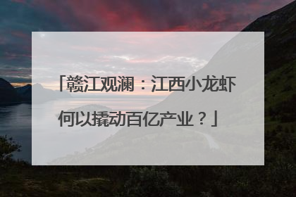赣江观澜：江西小龙虾何以撬动百亿产业？