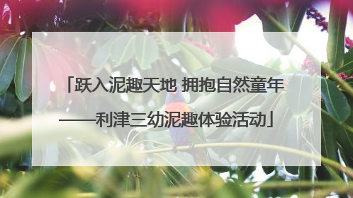 跃入泥趣天地 拥抱自然童年——利津三幼泥趣体验活动