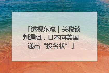 透视东瀛｜关税谈判遇阻，日本向美国递出“投名状”