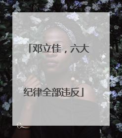 邓立佳，六大纪律全部违反