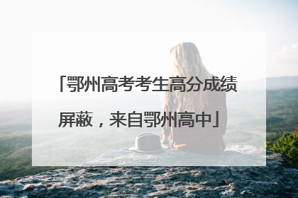 鄂州高考考生高分成绩屏蔽，来自鄂州高中