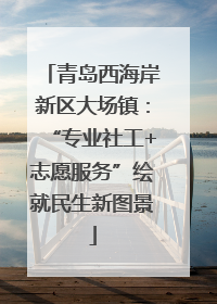 青岛西海岸新区大场镇：“专业社工+志愿服务”绘就民生新图景