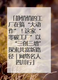 静悄悄的工厂在搞“大动作”！这家“零碳工厂”以“三创三增”探索共富新路径｜网络名人四川行