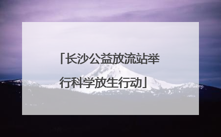 长沙公益放流站举行科学放生行动