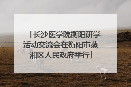长沙医学院衡阳研学活动交流会在衡阳市蒸湘区人民政府举行