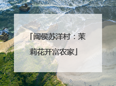 闽侯苏洋村：茉莉花开富农家