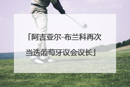 阿吉亚尔-布兰科再次当选葡萄牙议会议长